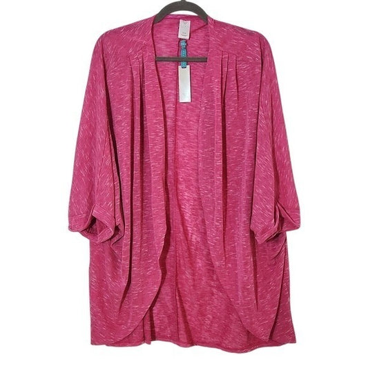 Livi Active Pink Open Front Cardigan NWT Size 26/28 Pink Draped Cardigan