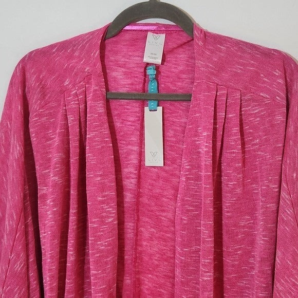 Livi Active Pink Open Front Cardigan NWT Size 26/28 Pink Draped Cardigan