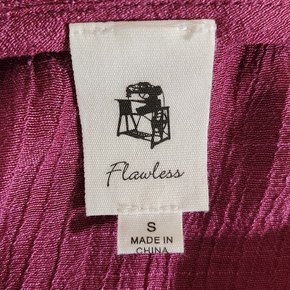 Flawless Womens Purple Blouse with Kimono Styling Size Small