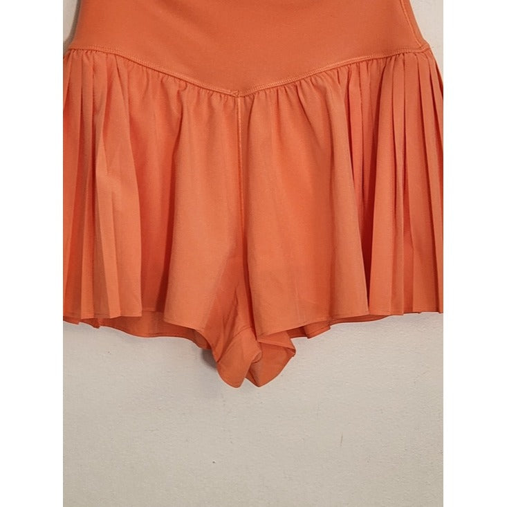 Aerie OFFLINE Real Me Coral Pleated Flowy Shorts Size Medium NWT