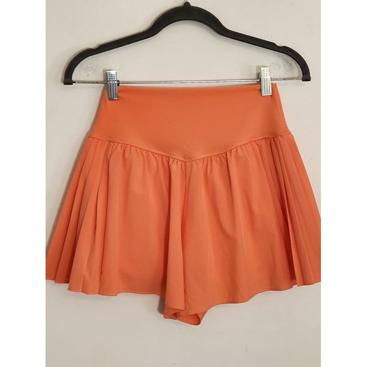 Aerie OFFLINE Real Me Coral Pleated Flowy Shorts Size Medium NWT