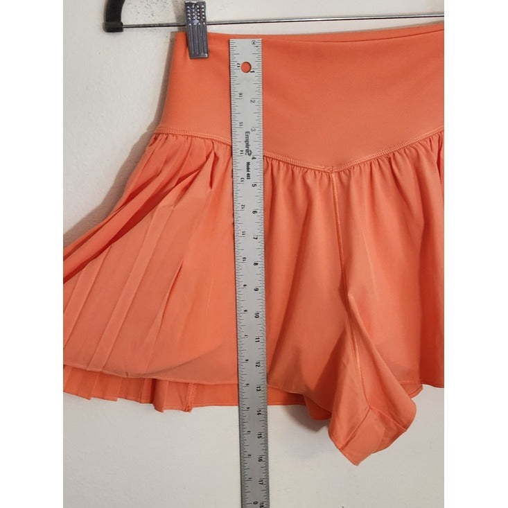 Aerie OFFLINE Real Me Coral Pleated Flowy Shorts Size Medium NWT