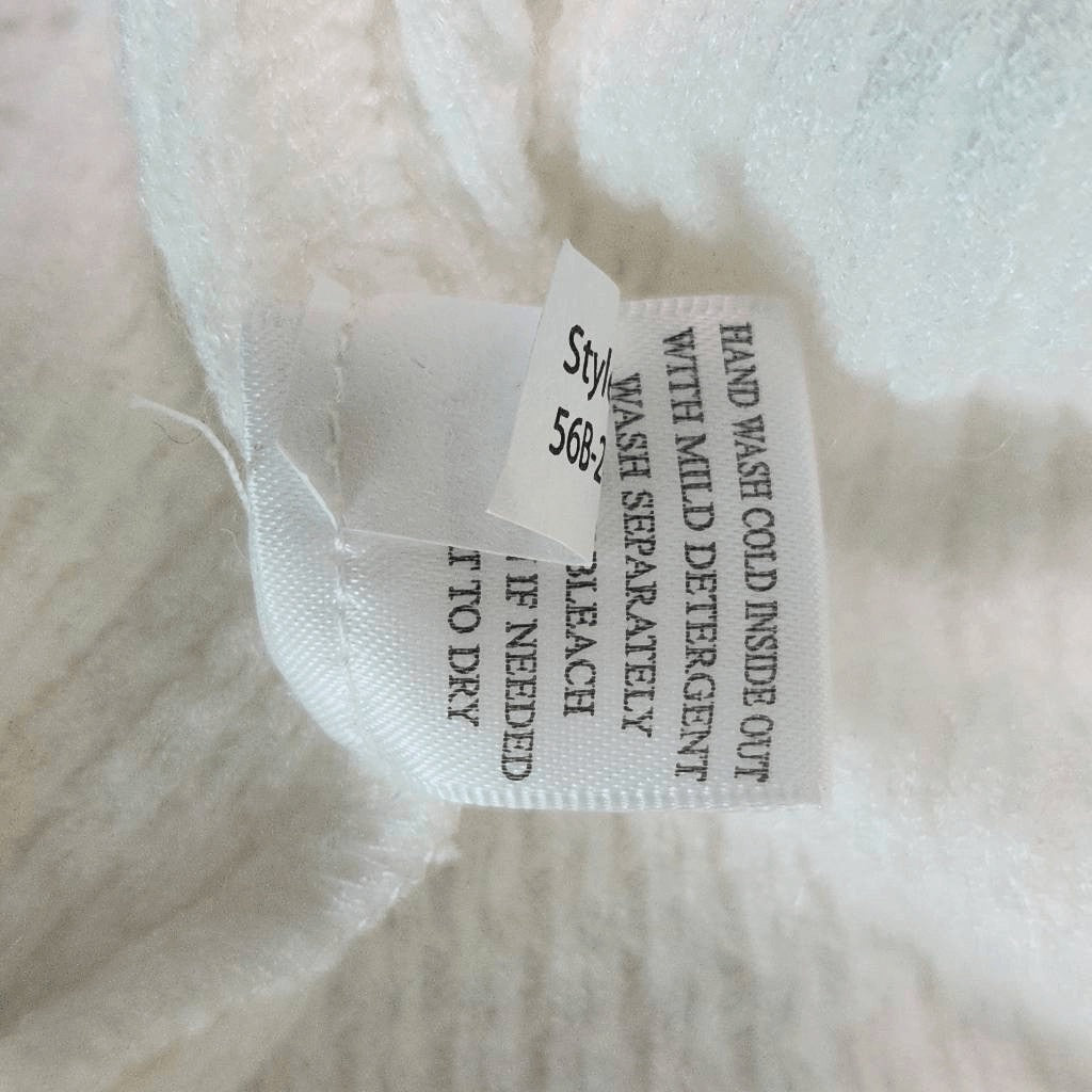 Bobi White Cowl Neck Waffle Knit Top NWT Medium Revolve Thermal Knit Comfy Top