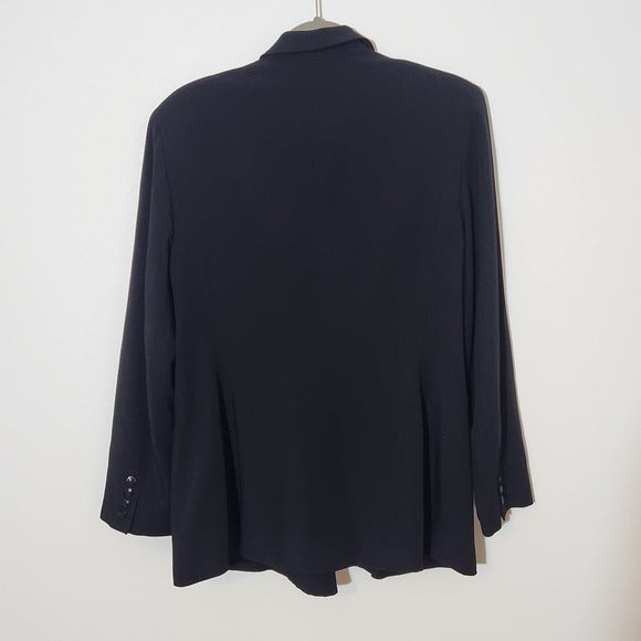 Jones New York Country Women's Black Double-Breasted Blazer Size 10 Black Blazer