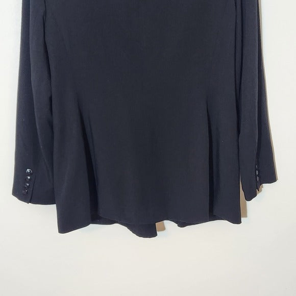 Jones New York Country Women's Black Double-Breasted Blazer Size 10 Black Blazer