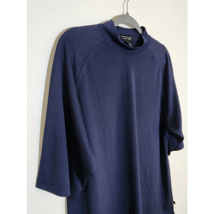 Eleven Straight Byron Nelson Navy Mock Neck Performance T-Shirt Size Large