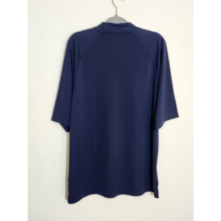 Eleven Straight Byron Nelson Navy Mock Neck Performance T-Shirt Size Large