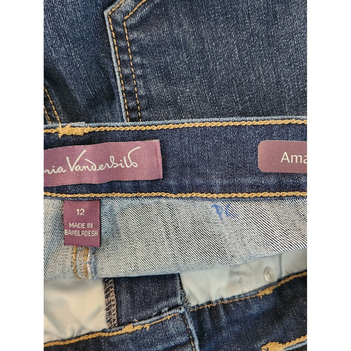 Gloria Vanderbilt Dark Wash Straight Leg Jeans Size 12 Short