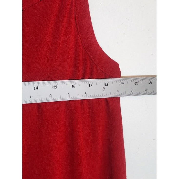 Entro Red Strappy Sleeveless Shift Mini Dress Size Large