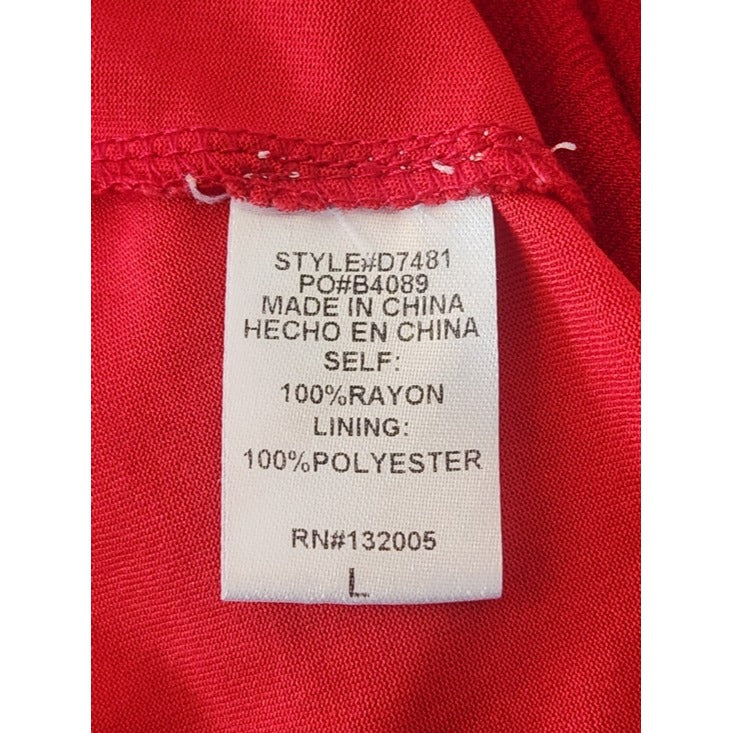 Entro Red Strappy Sleeveless Shift Mini Dress Size Large