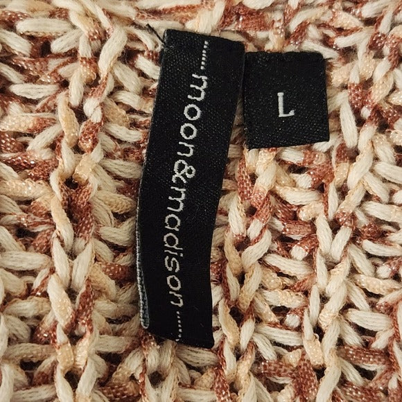 Moon & Madisin Blush And Rose Cropped Sweater Tank Top Size Large