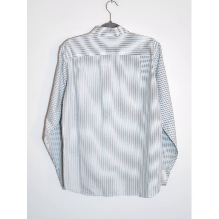 J. Crew Washed Casual Blue and Black Stripe Button Up Shirt Size Small