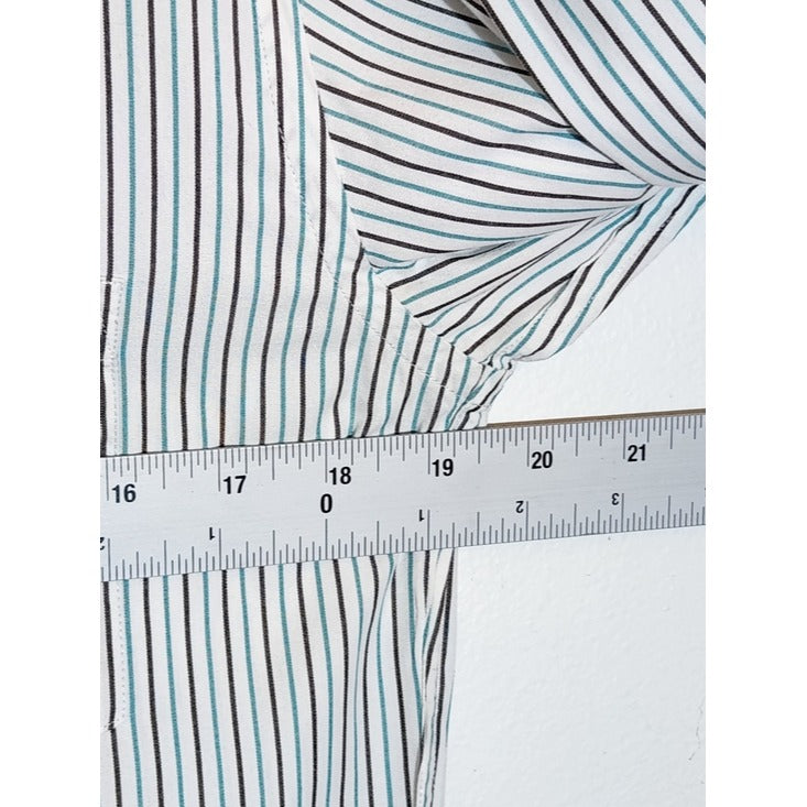J. Crew Washed Casual Blue and Black Stripe Button Up Shirt Size Small