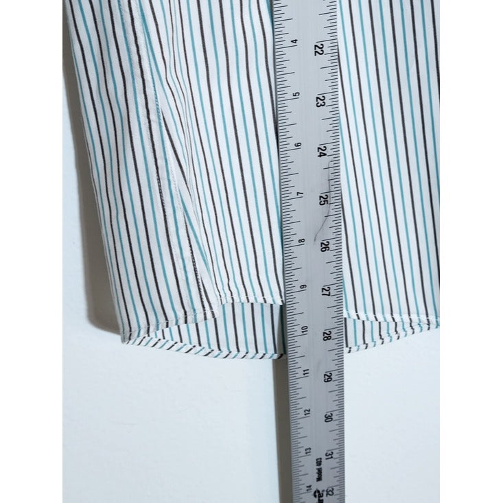 J. Crew Washed Casual Blue and Black Stripe Button Up Shirt Size Small