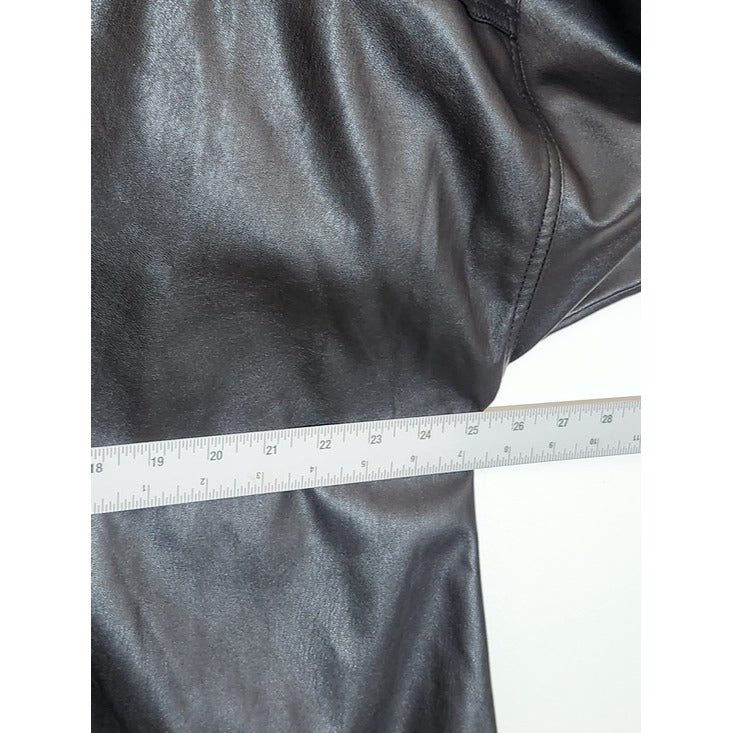 Celebrity Pink Black Faux Leather Shacket Size XL NWT