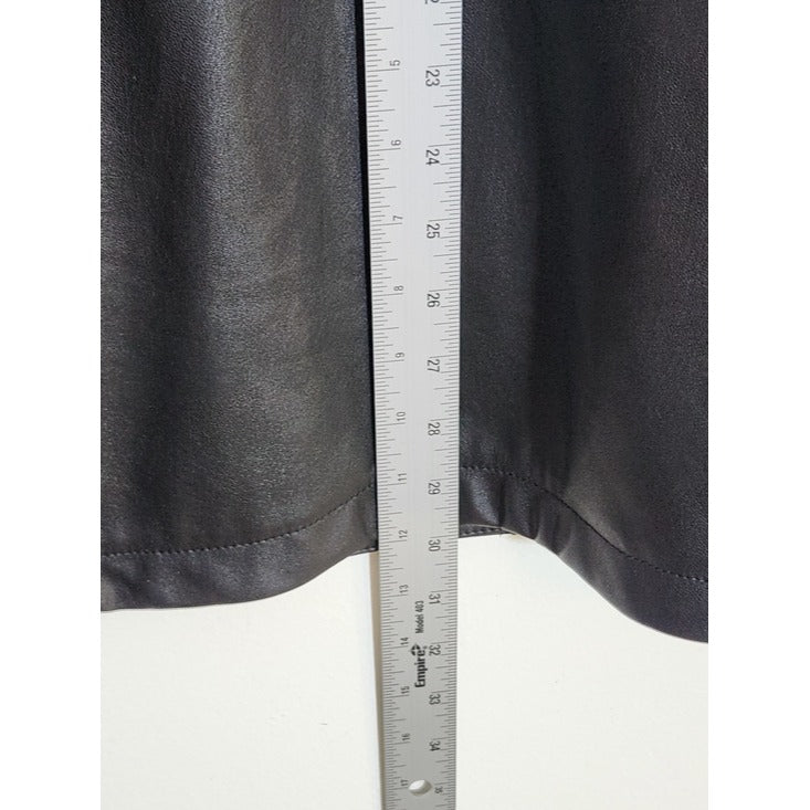 Celebrity Pink Black Faux Leather Shacket Size XL NWT