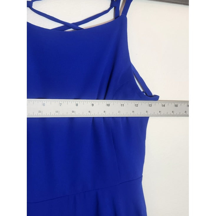 Lulus Blue Mini Cocktail Dress with Strappy Back NWT Size XS Wedding Guest Dress