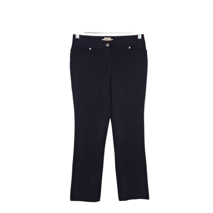 Talbots Black Ponte Knit Straight Leg Pants Size 2 Petite