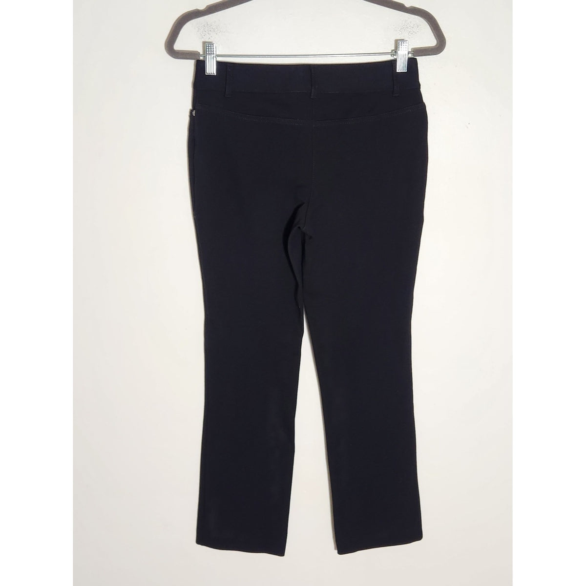 Talbots Black Ponte Knit Straight Leg Pants Size 2 Petite