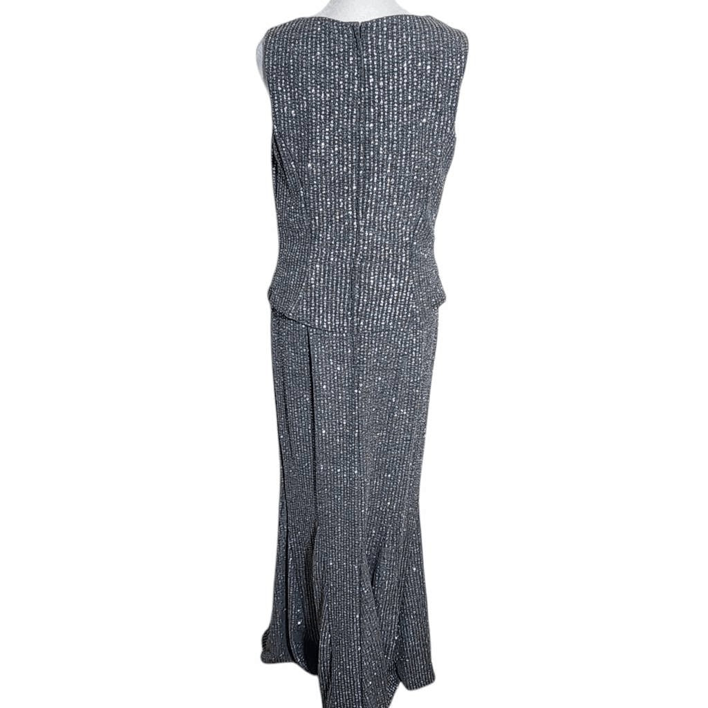 Scott McClintock Gray and Silver Formal Dress Size 10 Wedding Guest Dress