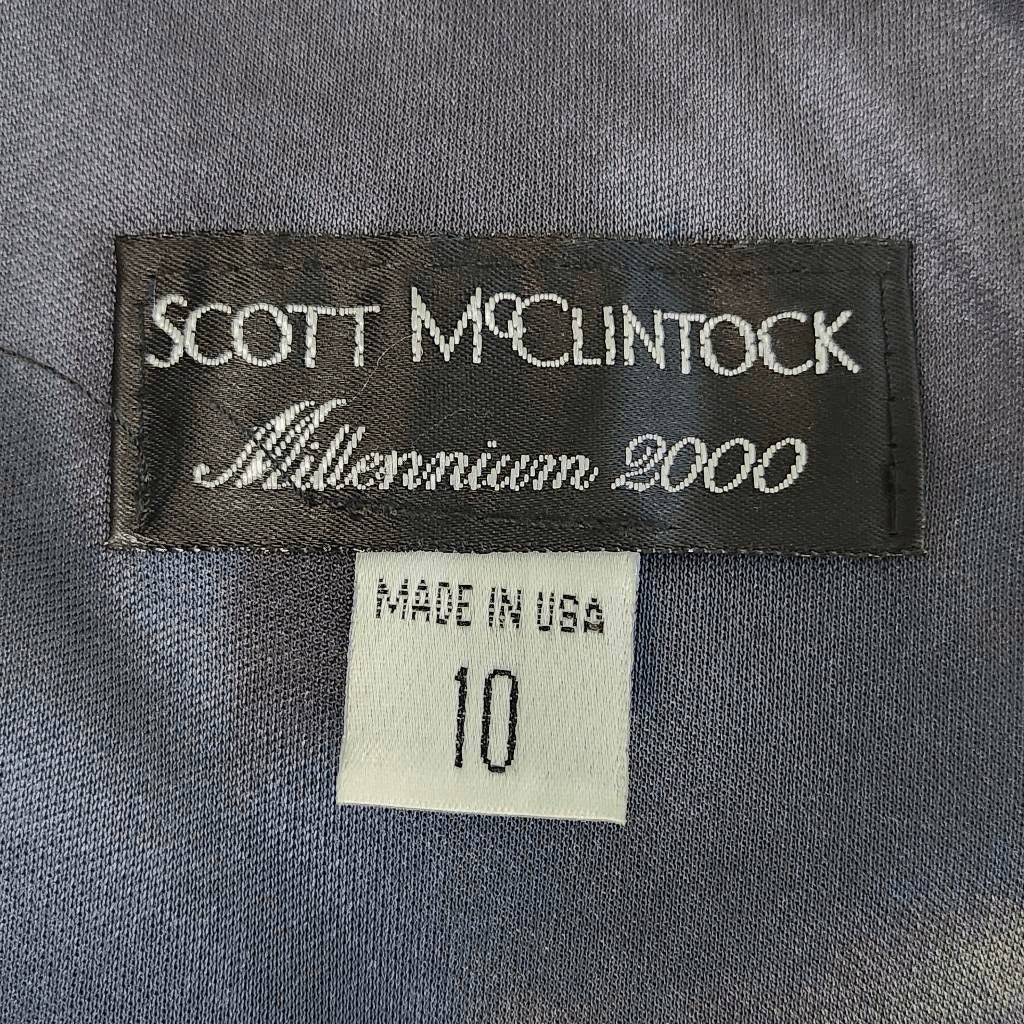 Scott McClintock Gray and Silver Formal Dress Size 10 Wedding Guest Dress