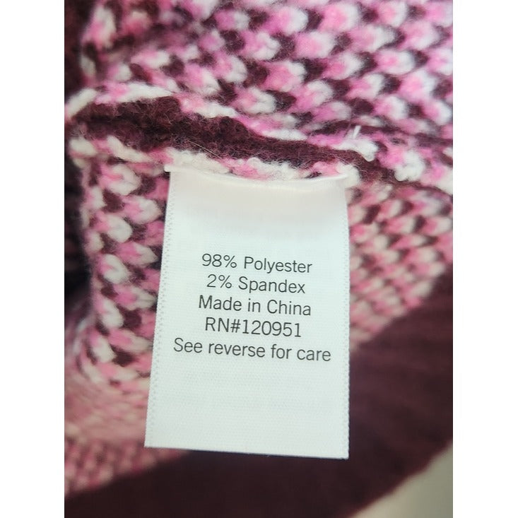 SO Burgundy Floral Sweater Knit Pullover Size Medium NWT