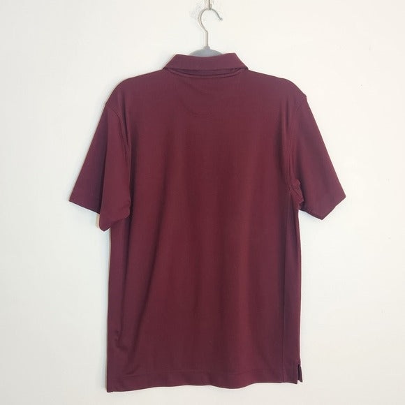 Cutter & Buck Short Sleeve Burgundy Mississippi State Polo Size Small