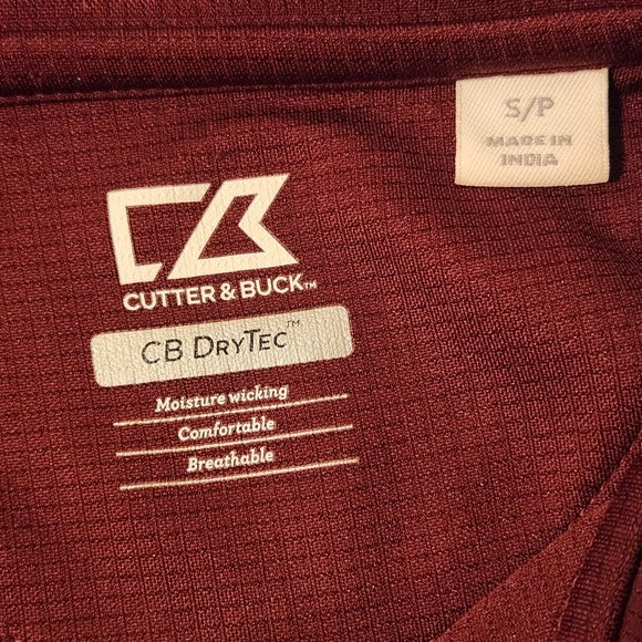 Cutter & Buck Short Sleeve Burgundy Mississippi State Polo Size Small