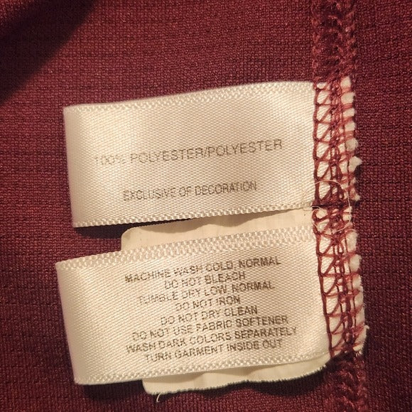 Cutter & Buck Short Sleeve Burgundy Mississippi State Polo Size Small