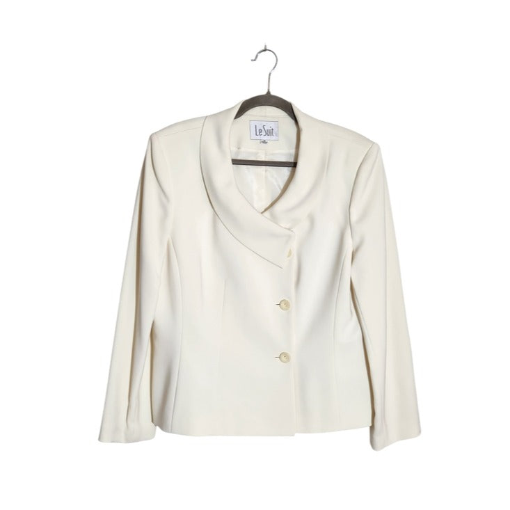Le Suit Cream Dressy Blazer Size 16 NWT