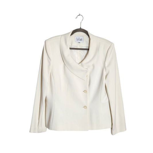 Le Suit Cream Dressy Blazer Size 16 NWT