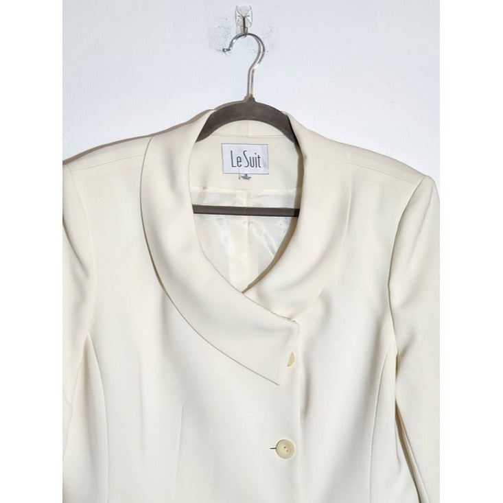 Le Suit Cream Dressy Blazer Size 16 NWT