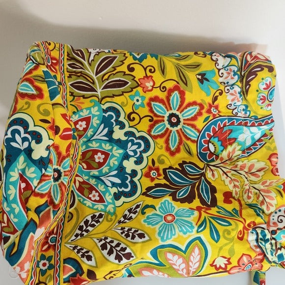 Vera Bradley Yellow Provencal Floral Drawstring Ditty Bag