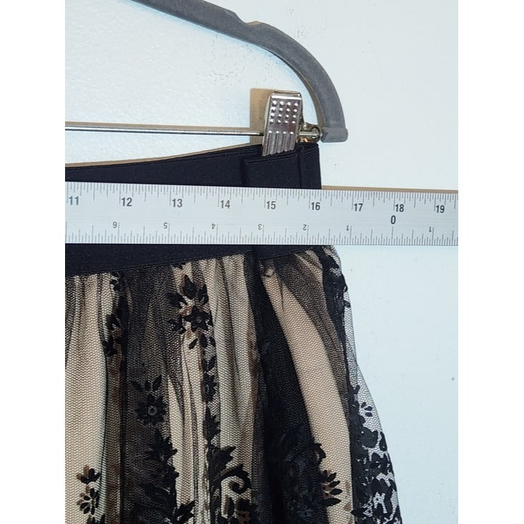Metro Wear Black Lace Pull-On Skirt Size 1X