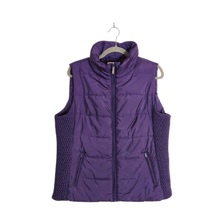 Liz Claiborne Purple Quilted Vest Size XL