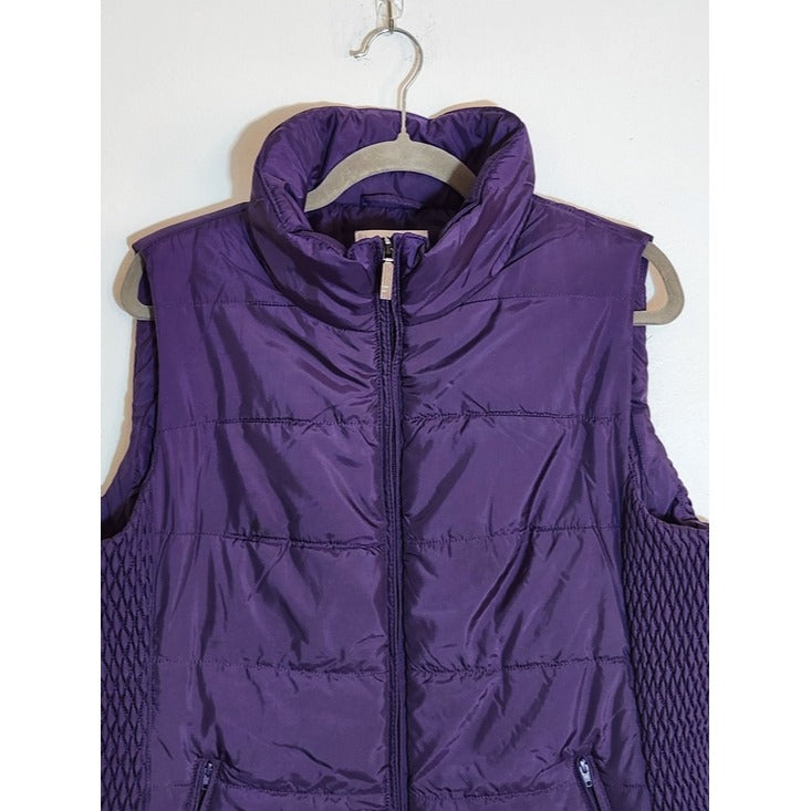 Liz Claiborne Purple Quilted Vest Size XL