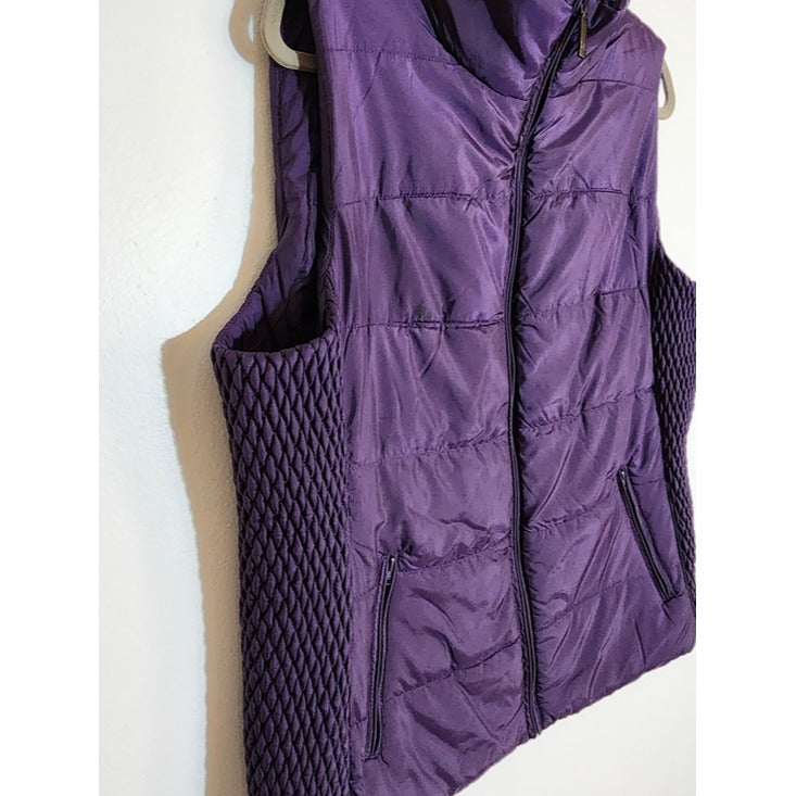Liz Claiborne Purple Quilted Vest Size XL