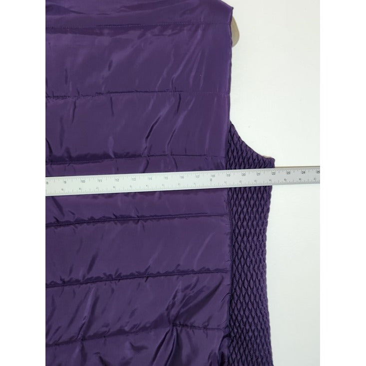 Liz Claiborne Purple Quilted Vest Size XL