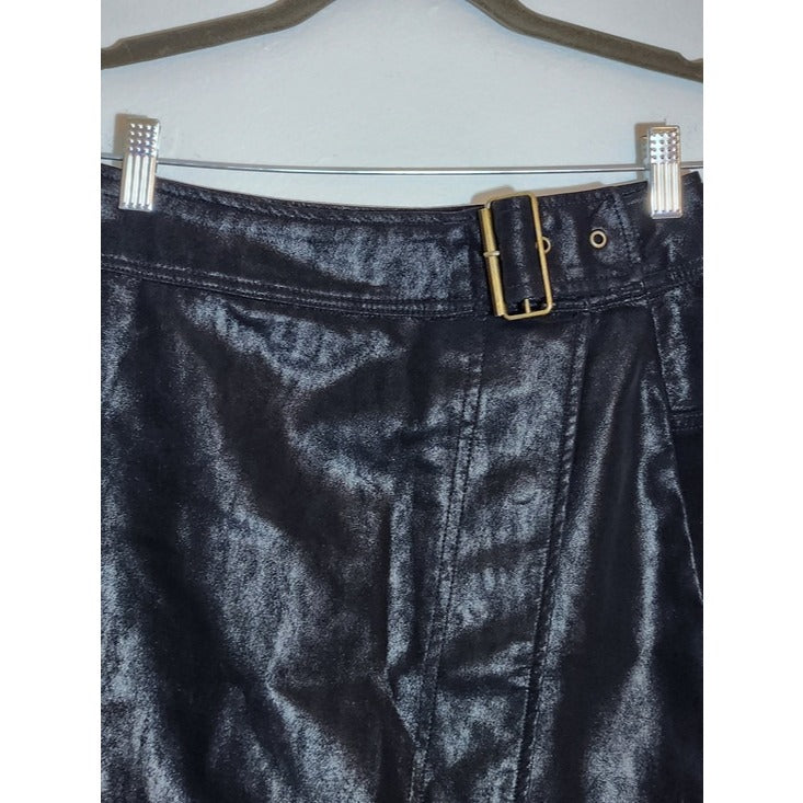 Chelsea & Violet Faux Leather Black Mini Skirt Size Small