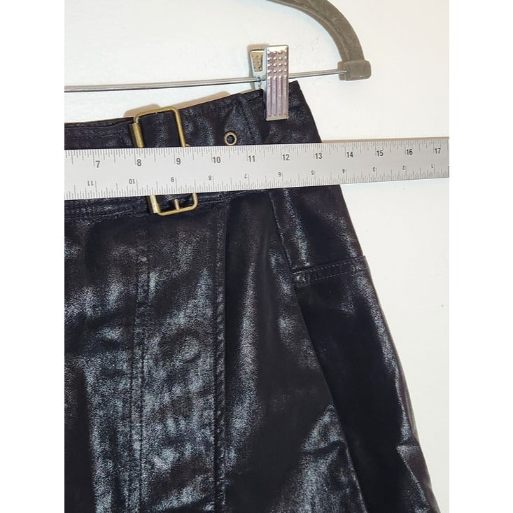 Chelsea & Violet Faux Leather Black Mini Skirt Size Small
