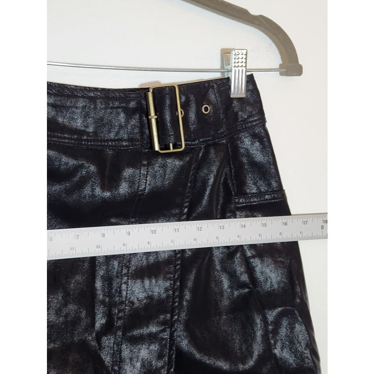 Chelsea & Violet Faux Leather Black Mini Skirt Size Small