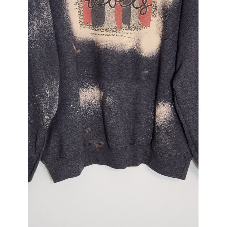 Hanes Charcoal Gray Ole Miss Rebels Sweatshirt Size XL