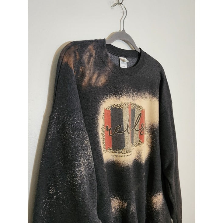 Hanes Charcoal Gray Ole Miss Rebels Sweatshirt Size XL