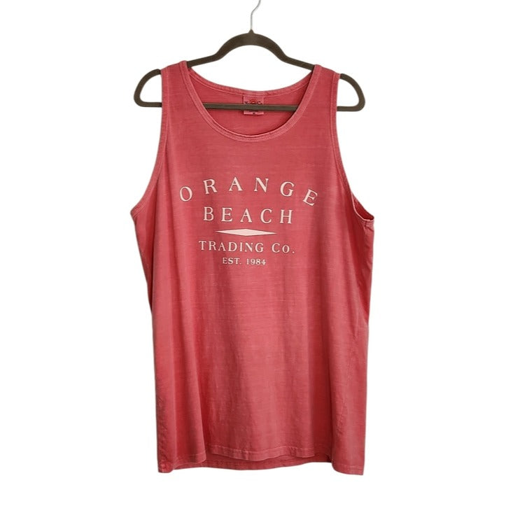 Trading Co. Beach Outfitters Pink Orange Beach Tank Top Size Medium
