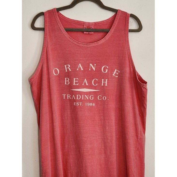 Trading Co. Beach Outfitters Pink Orange Beach Tank Top Size Medium