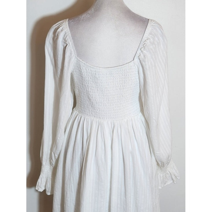 Lulus White Wrap Look Long Sleeve Mini Dress Size Medium