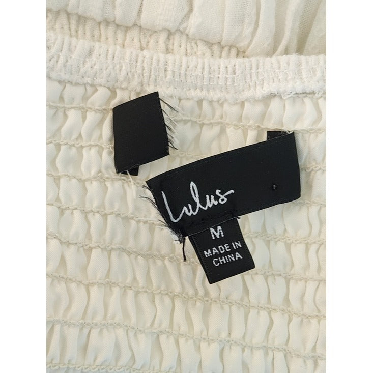 Lulus White Wrap Look Long Sleeve Mini Dress Size Medium
