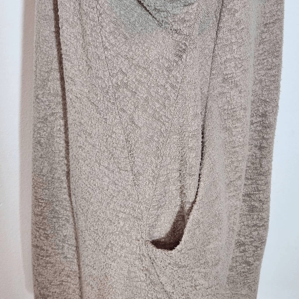 Silence + Noise Brown Distressed Open Knit Cardigan Size Small Tan Cardigan