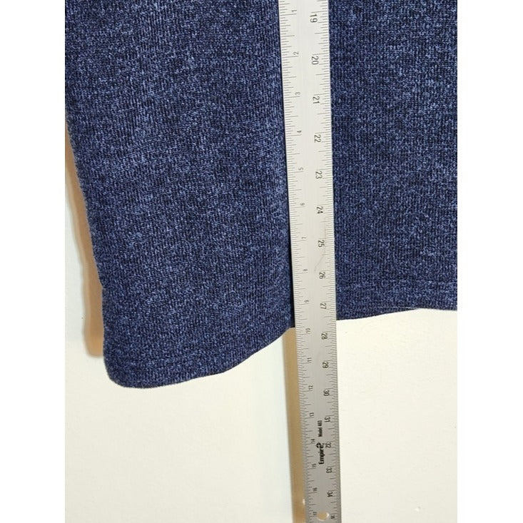 Izod Heather Blue Fleece Quarter Zip Sweater Size Large