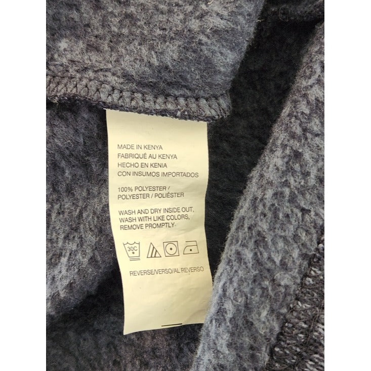 Izod Heather Blue Fleece Quarter Zip Sweater Size Large